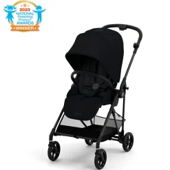 Kids Cybex Melio Carbon 3 Ultra Lightweight Stroller - Moon Black