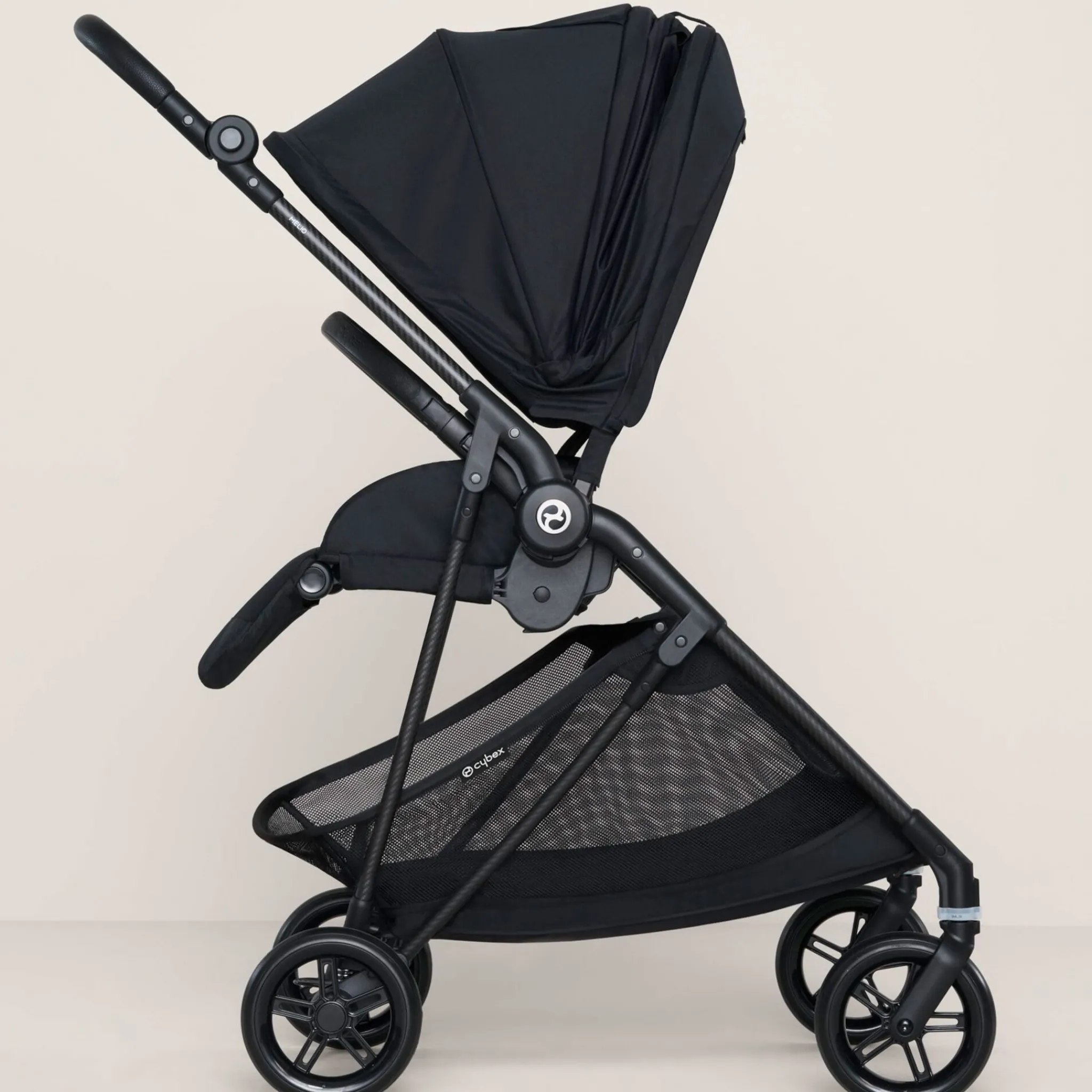 Kids Cybex Melio Carbon 3 Ultra Lightweight Stroller - Moon Black