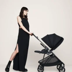 Kids Cybex Melio Carbon 3 Ultra Lightweight Stroller - Moon Black