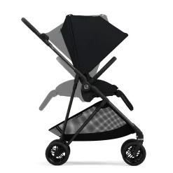 Kids Cybex Melio Carbon 3 Ultra Lightweight Stroller - Moon Black
