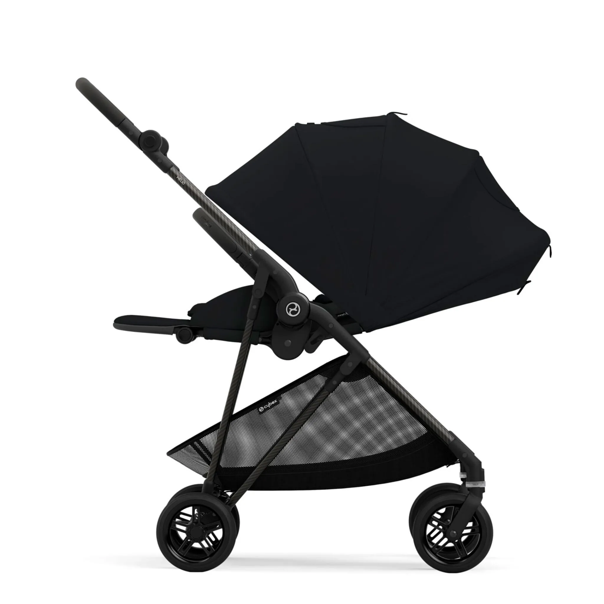 Kids Cybex Melio Carbon 3 Ultra Lightweight Stroller - Moon Black