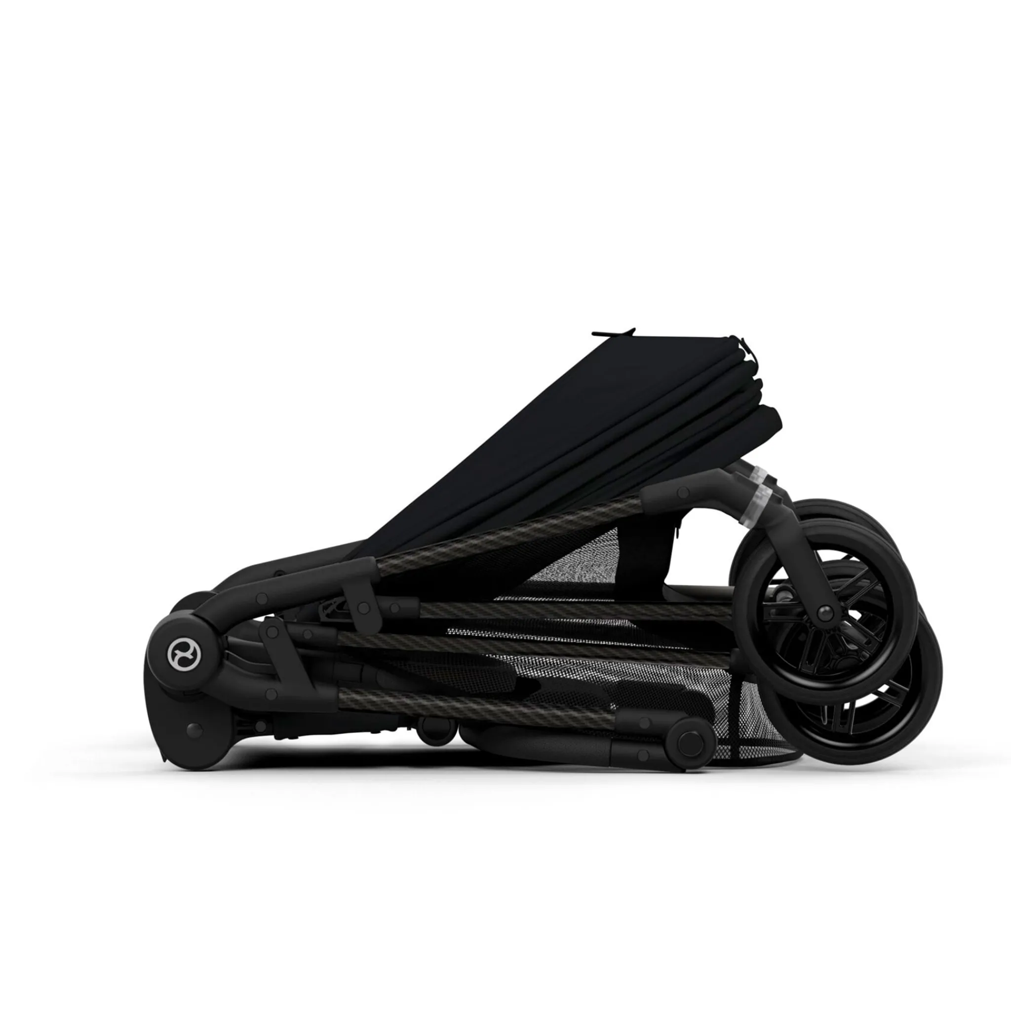 Kids Cybex Melio Carbon 3 Ultra Lightweight Stroller - Moon Black