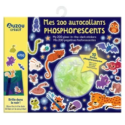Kids Auzou Diy & Activities>Mes 200 Autocollants phosphorescents
