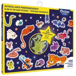 Kids Auzou Diy & Activities>Mes 200 Autocollants Phosphorescents