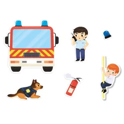 Kids Auzou Mes 500 Autocollants Police et Pompiers