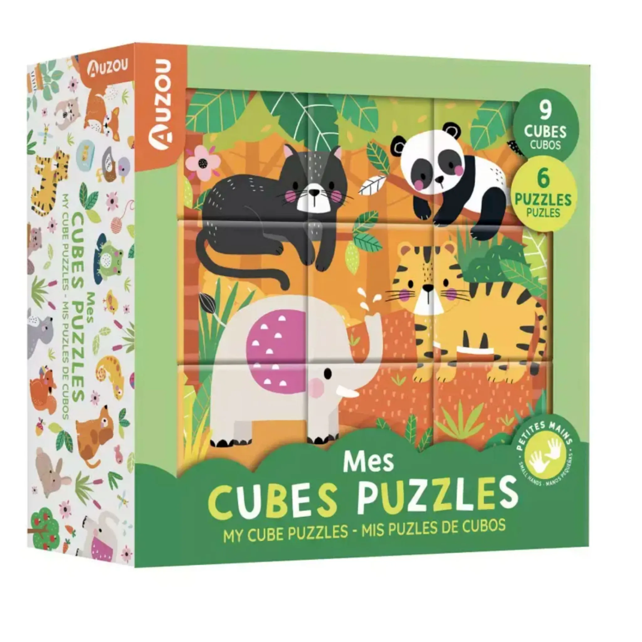Kids Auzou Puzzles>Mes Cubes Puzzles - Animaux de la Jungle