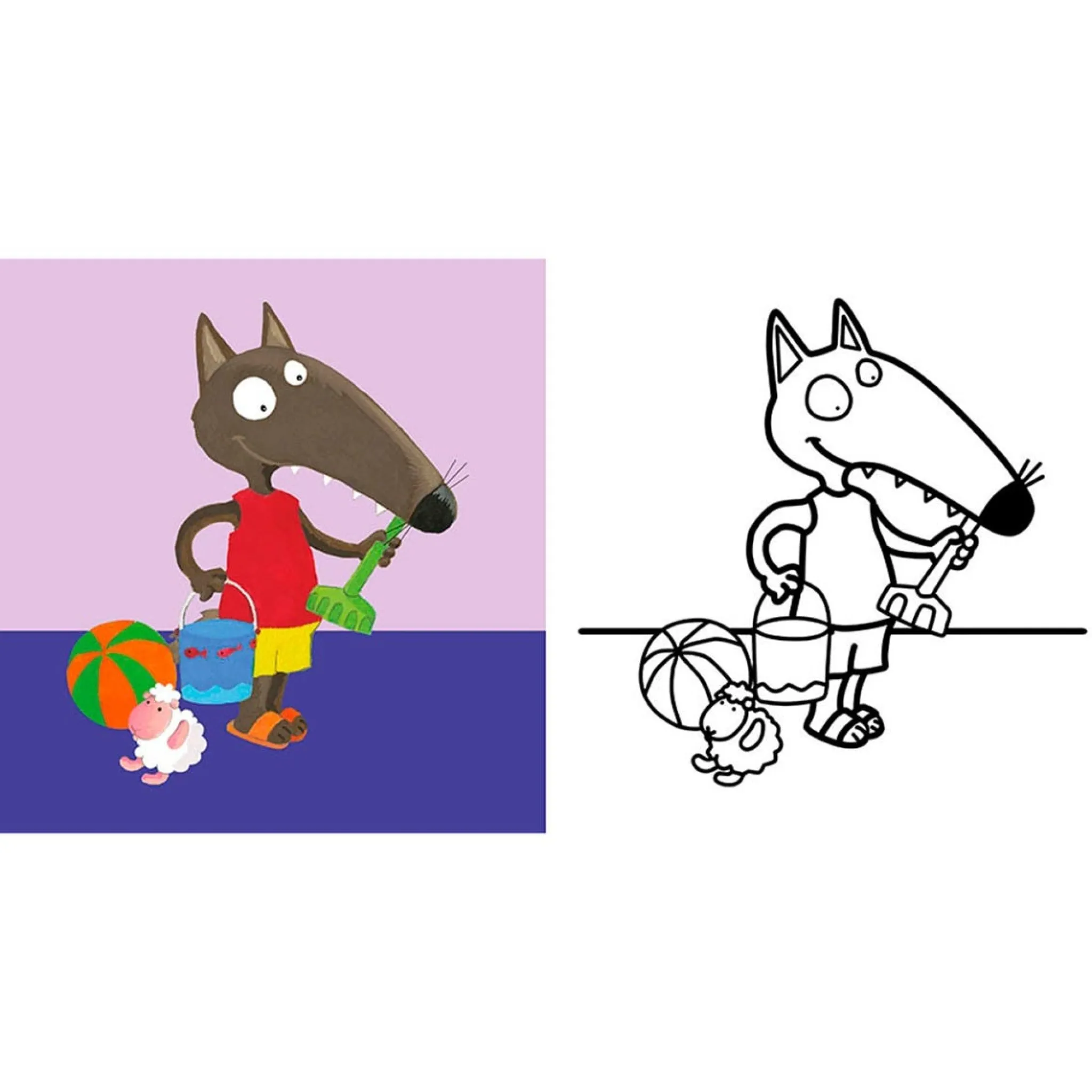 Kids Auzou Mes Premiers Coloriages P'tit Loup - Les Vacances
