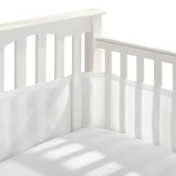 Kids BreathableBaby Bed Skirts & Bumpers|Bedding>Mesh Crib Liner - White