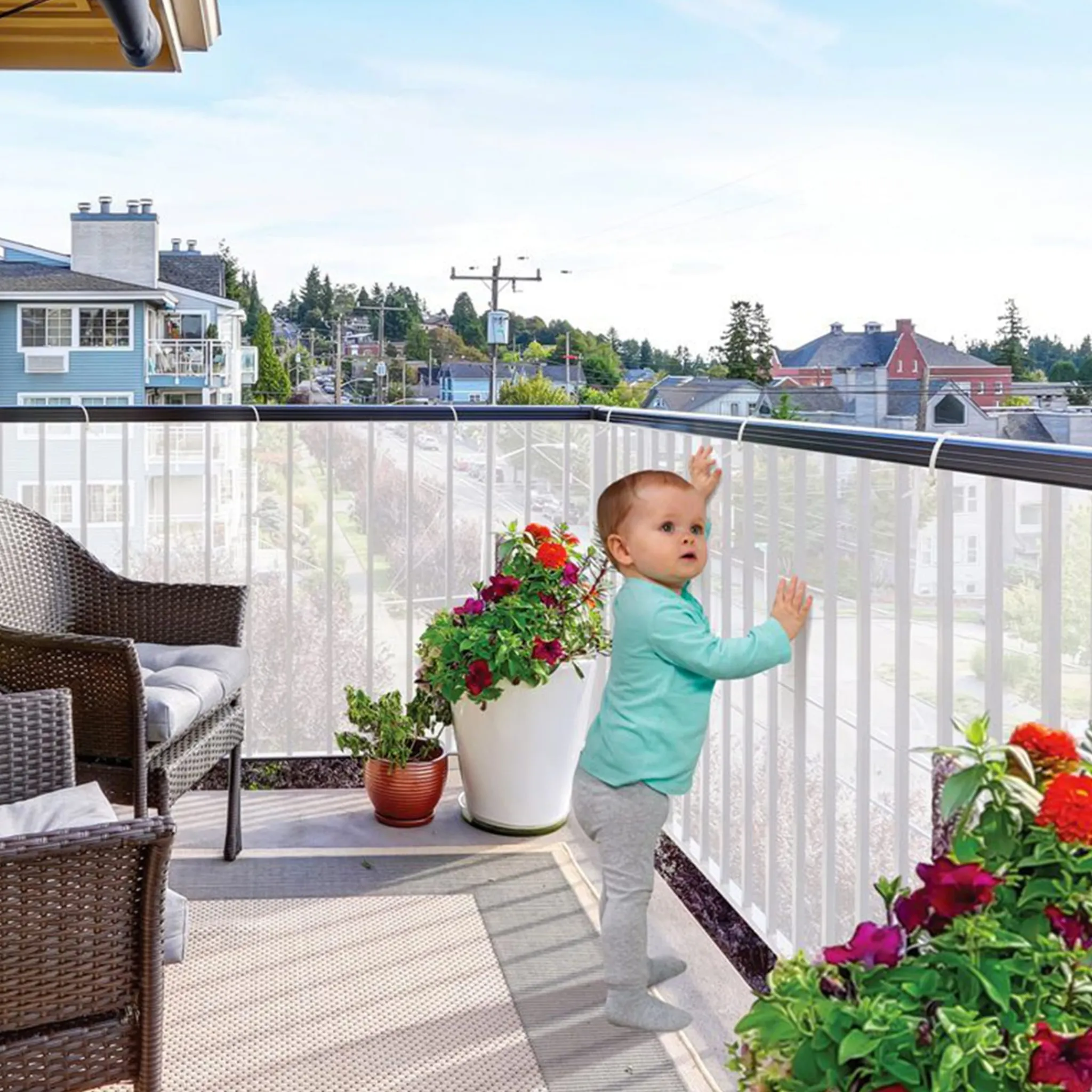 Kidco Gates & Safety>Mesh Rail Guard - White