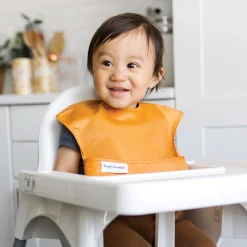 Tiny Twinkle Breastfeeding|Bibs>Mess-proof Easy Bib 3-pack - Rose/Burgundy/Cinna