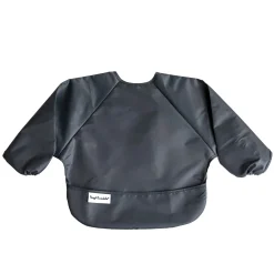 Kids Tiny Twinkle Mess-proof Full Sleeve Bib 2 Pack - Sage / Charcoal