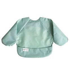 Kids Tiny Twinkle Mess-proof Full Sleeve Bib 2 Pack - Sage / Charcoal