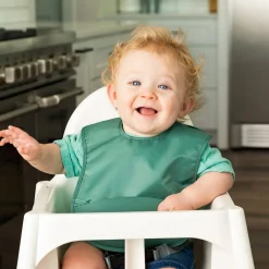 Tiny Twinkle Mess-proof Silicone Pocket Bib - Olive Green