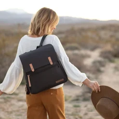 Petunia Pickle Bottom Meta Diapers Backpack - Black Matte Canvas