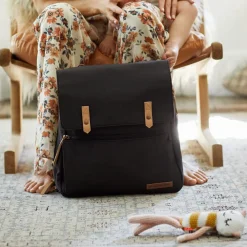 Petunia Pickle Bottom Meta Diapers Backpack - Black Matte Canvas