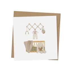 Mimosa Design Mini Baby Greeting Card - Charlie's Cradle