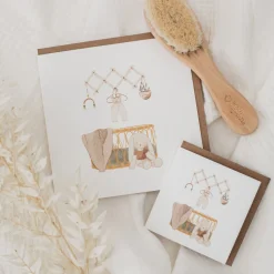 Mimosa Design Mini Baby Greeting Card - Charlie's Cradle