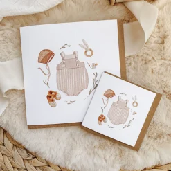 Mimosa Design Party Supplies>Mini Baby Greeting Card - Layette