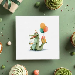 Mimosa Design Mini Birthday Card - Rocco the Crocodile