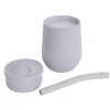 Kids EZ PZ Fun Mini Cup + Straw Training System - Pewter Grey