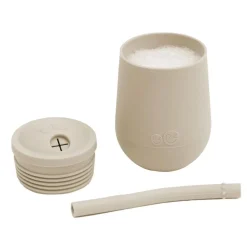 Kids EZ PZ Fun Tableware|Plates & Placemats>Mini Cup + Straw Training System - Oat