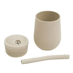Kids EZ PZ Fun Tableware|Plates & Placemats>Mini Cup + Straw Training System - Oat