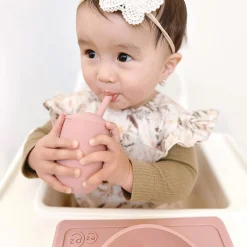 Kids EZ PZ Fun Mini Cup + Straw Training System - Blush