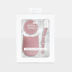 Kids EZ PZ Fun Mini Cup + Straw Training System - Blush