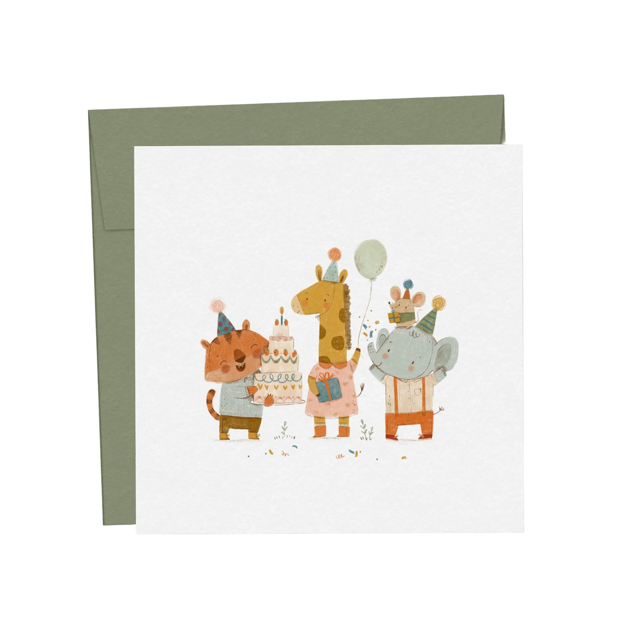 Mimosa Design Party Supplies>Mini Holiday Greeting Card - Savannah Party