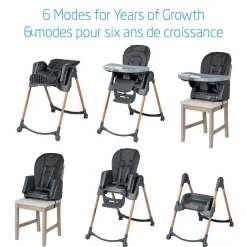 Maxi-cosi Minla 6-in-1 High Chair - Classic Graphite
