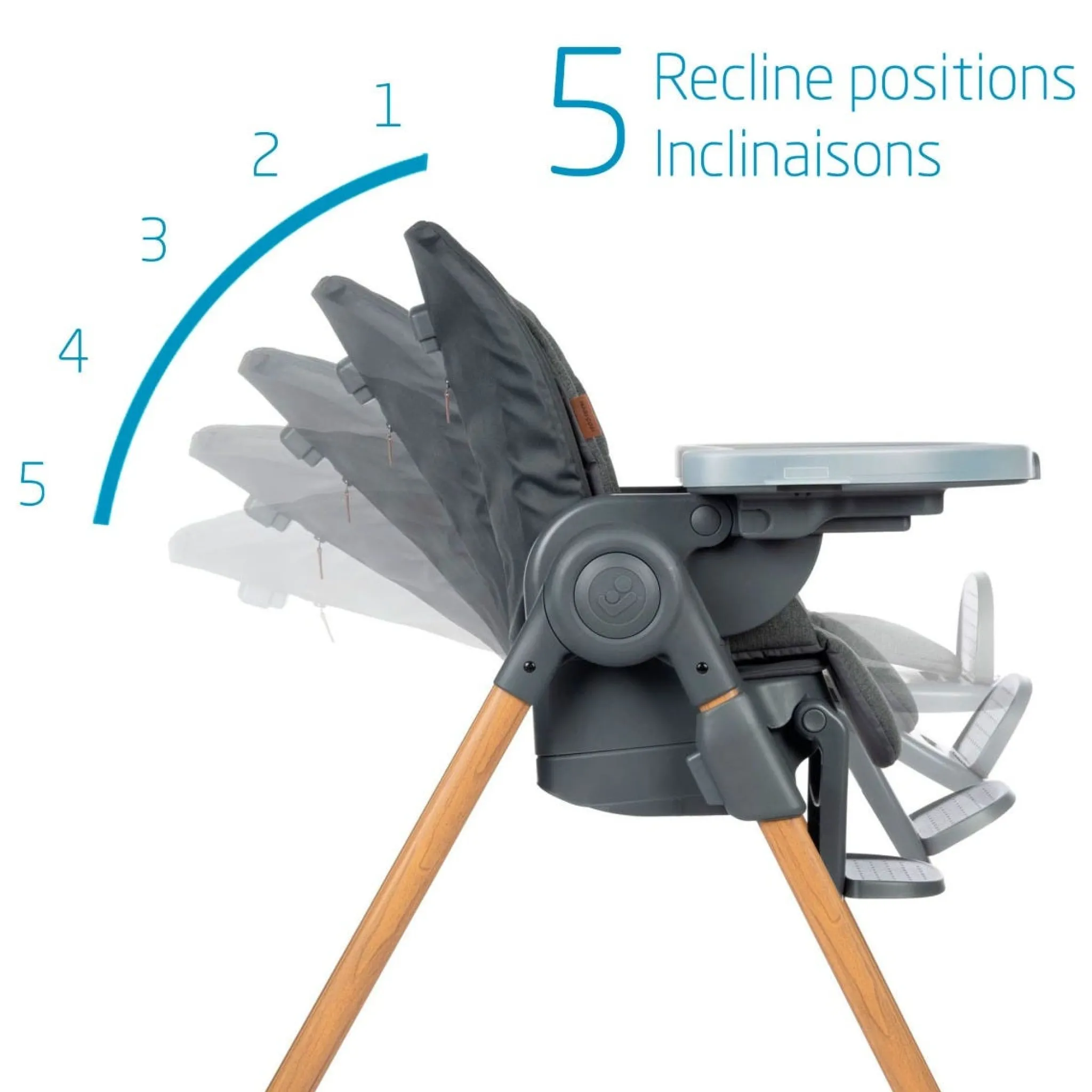 Maxi-cosi Minla 6-in-1 High Chair - Classic Graphite