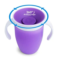 Kids Munchkin Breastfeeding|Tableware>Miracle 360 Trainer Cup 7oz - Purple