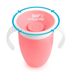 Kids Munchkin Miracle 360 Trainer Cup 7oz - Pink