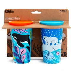 Kids Munchkin Miracle® 360° WildLove Sippy Cup 2-Pack