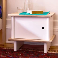 Oeuf ML Nightstand - White/Natural
