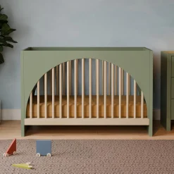 Babyletto Cribs & Mattresses|Cribs & Mattresses>Moab 3-in-1 Convertible Crib - Olive/Ash