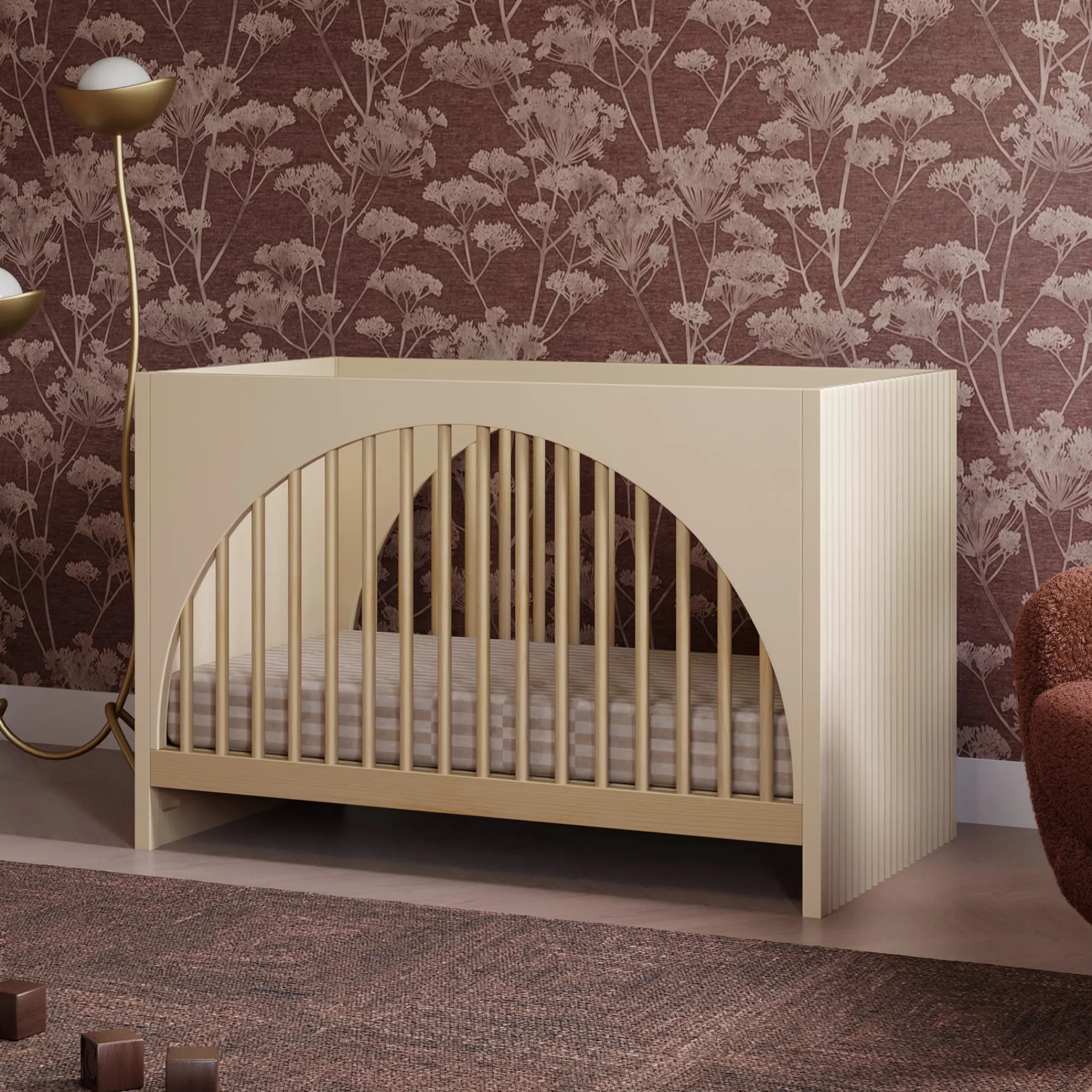 Babyletto Moab 3-in-1 Convertible Crib - Taupe/Ash