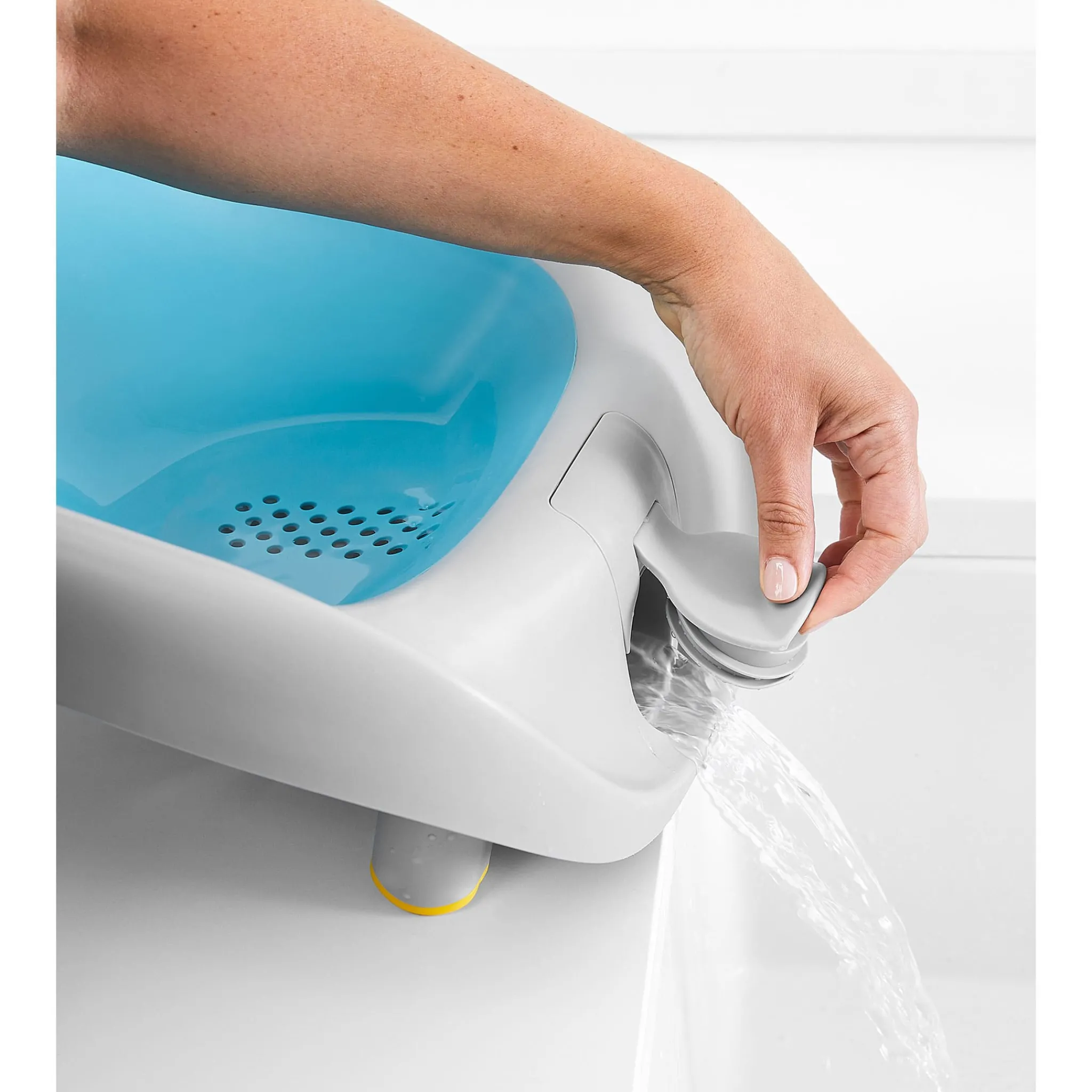 Skip Hop Baby Baths & Seats|Bath Accessories>Moby Recline & Rinse Bather - Grey / Blue