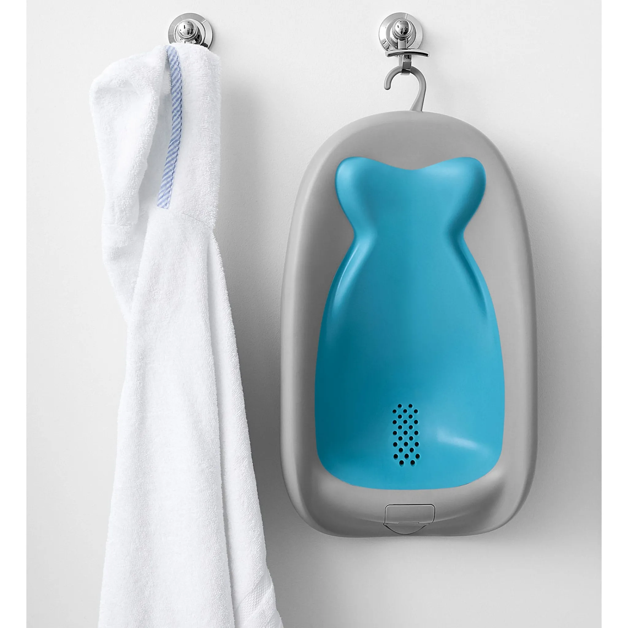 Skip Hop Baby Baths & Seats|Bath Accessories>Moby Recline & Rinse Bather - Grey / Blue