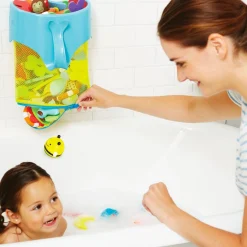 Skip Hop Bath Accessories>Moby Scoop and Splash Bath Toy Organizer - Blue/Yellow