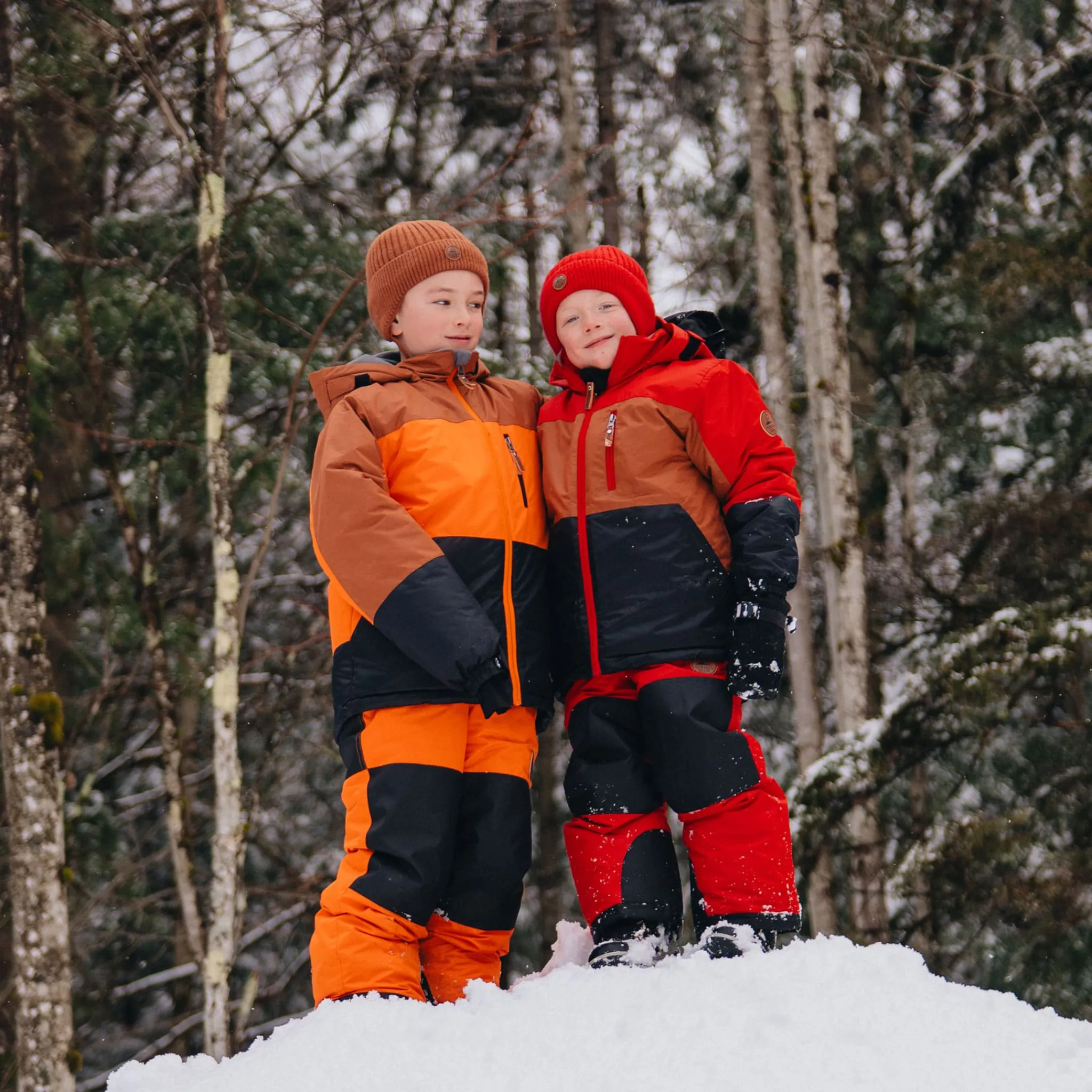 Kids/BOY Rising Sun Outerwear|Snowsuits>Mocha Colorbock Snowsuit 4-14