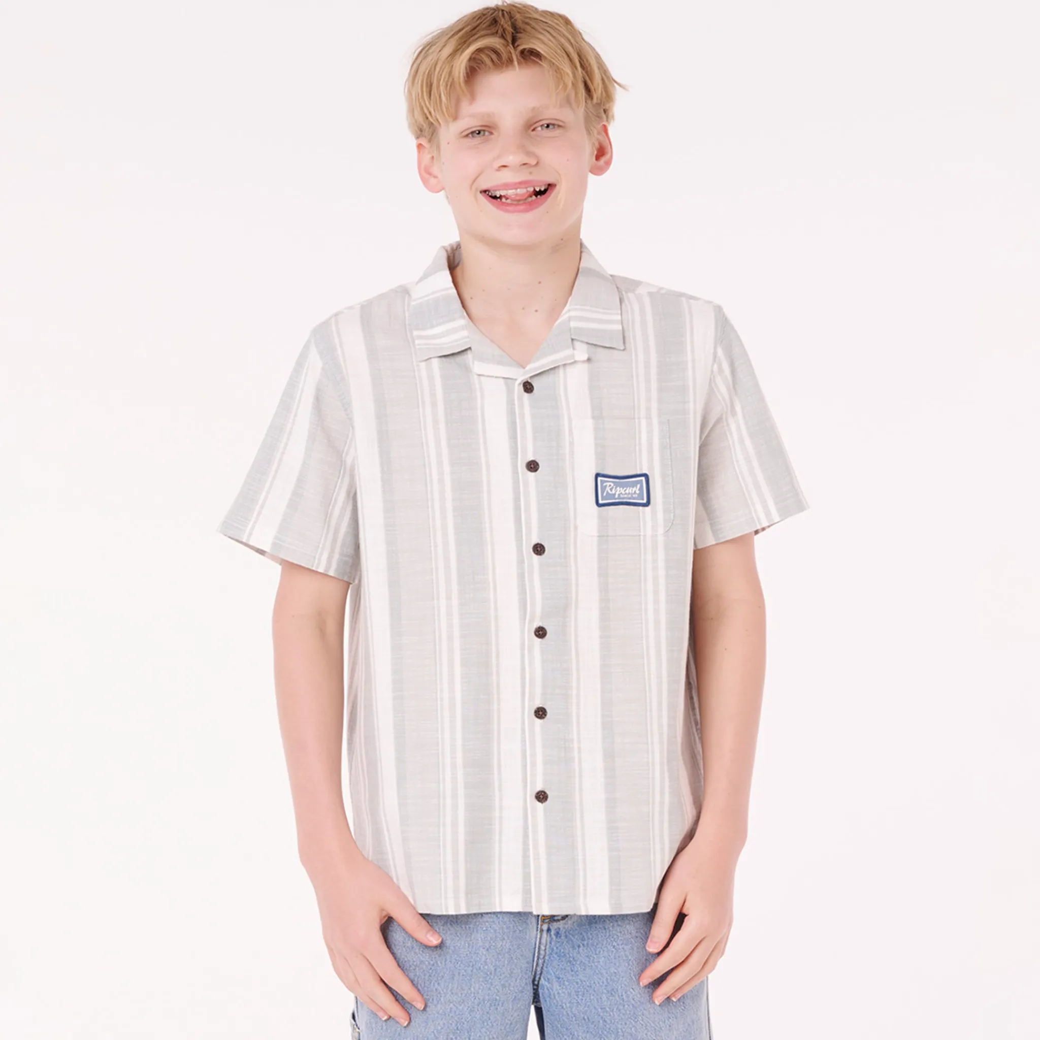 Kids/BOY Rip Curl Tops>Mod Cali Stripe Shirt 8-14y