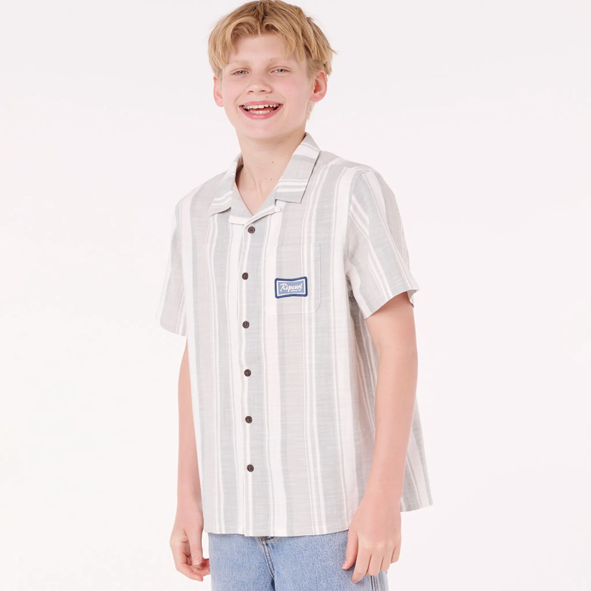 Kids/BOY Rip Curl Tops>Mod Cali Stripe Shirt 8-14y