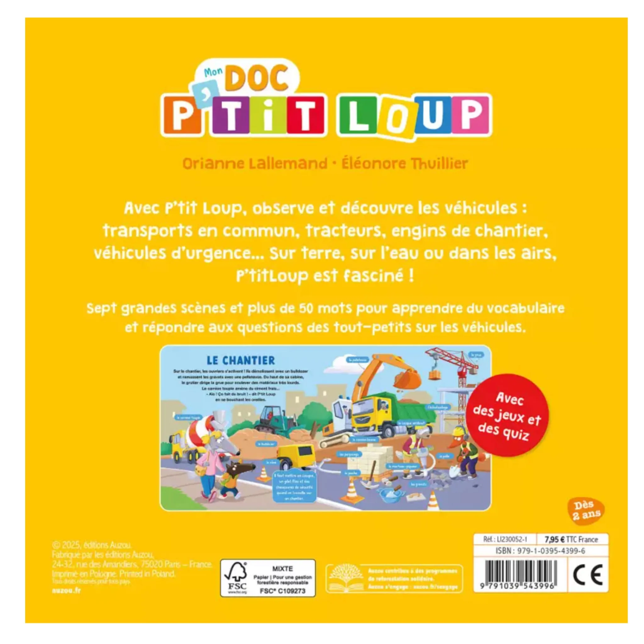 Auzou Mon Doc P'Tit Loup - Les Véhicules