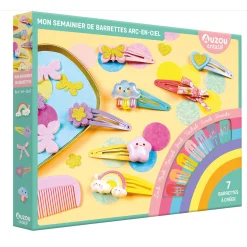 Kids Auzou Diy & Activities>Mon Semainier de Barrettes Arc-en-ciel