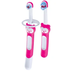 Mam Baby Oral Care>5months+ Learn to Brush Baby Toothbrushes (2) - Pink