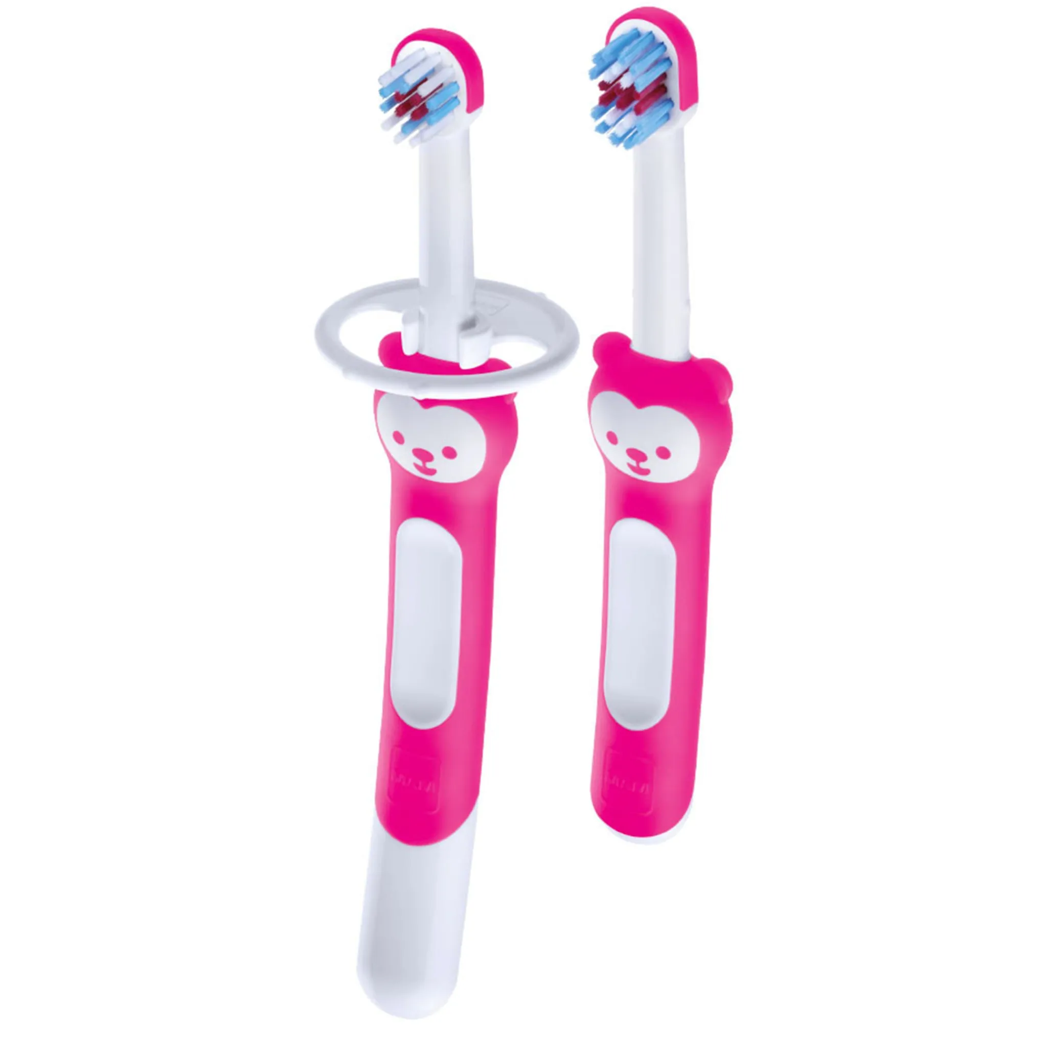 Mam Baby Oral Care>5months+ Learn to Brush Baby Toothbrushes (2) - Pink
