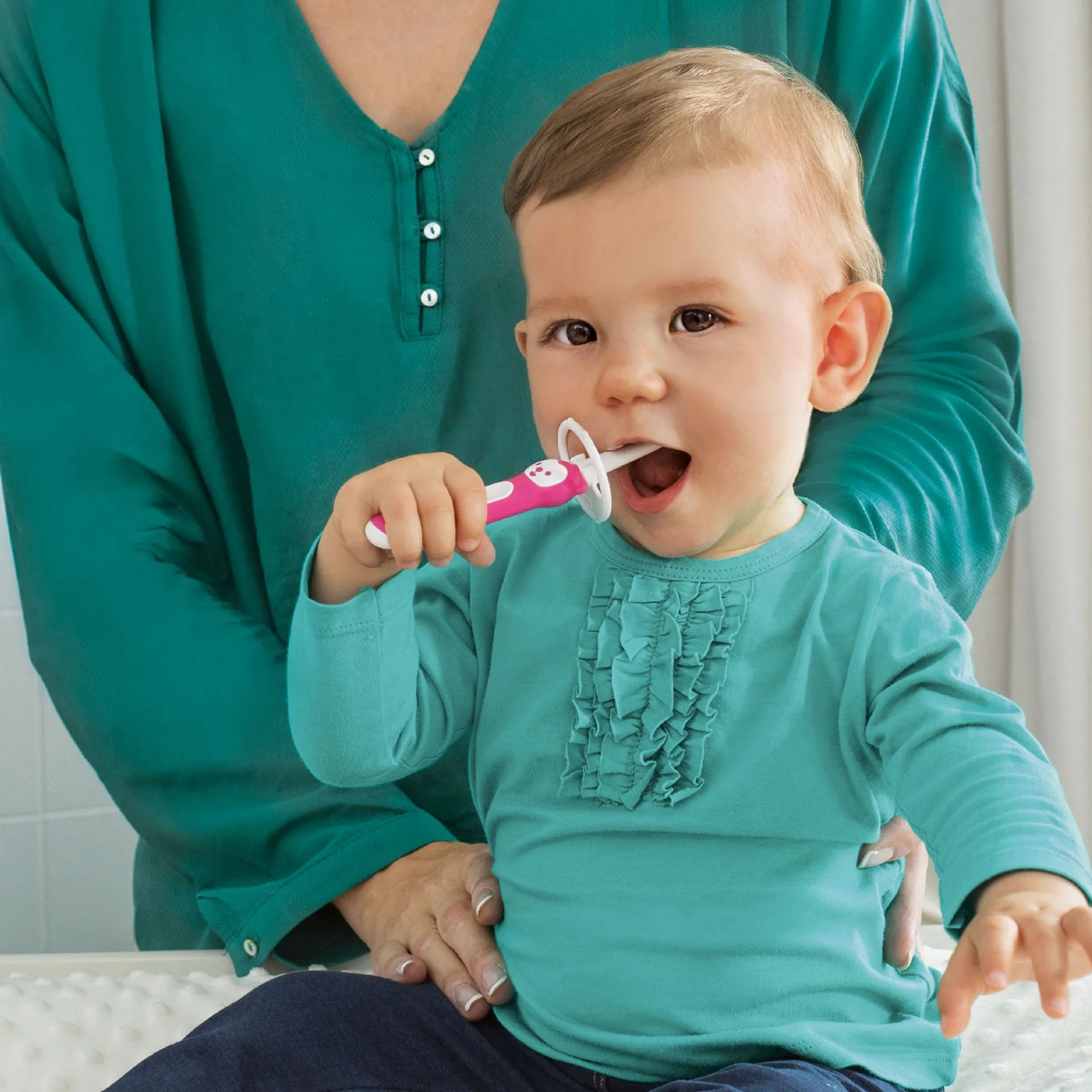 Mam Baby Oral Care>5months+ Learn to Brush Baby Toothbrushes (2) - Pink