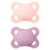 Mam Baby Pacifiers & Clips|Pacifiers & Clips>0-6months Orthodontic Pacifier Matte (2) - Pink