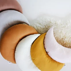 The Butter Flying Moon Cushion - Natural
